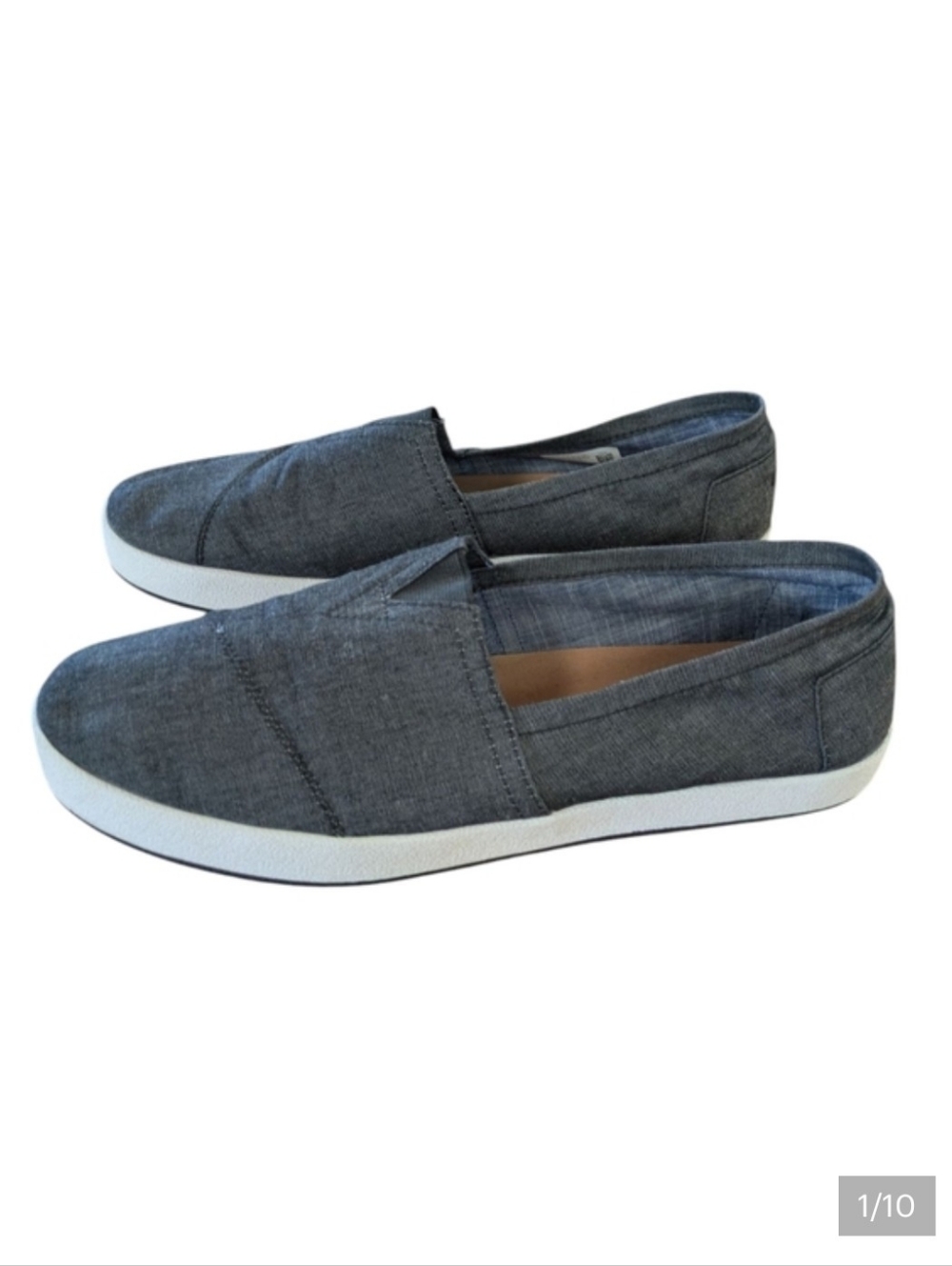 Toms Avalon Chambray Slip On Shoes Mens Size 11.5